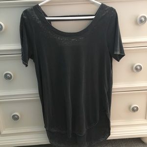 Gray Open Back Tee